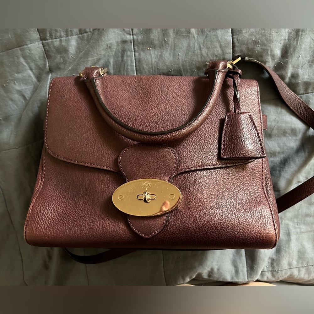 Mulberry Top Handle Satchel With Removable Crossbody Strap - Mulbery color